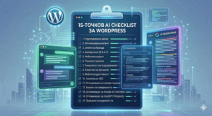 WordPress + AI видимост: 15-точков checklist за ChatGPT, Perplexity и Google AI Overviews